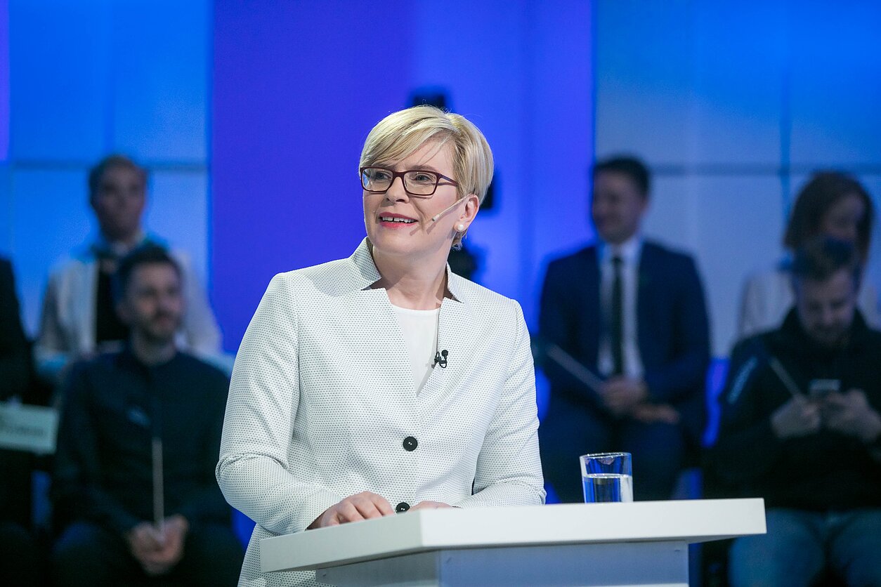 Ingrida Šimonytė Gitanas Nausėda prezidentų dabatai LRT studijoje
