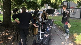 Justino Lapatinsko vaizdo klipo filmavimo akimirka