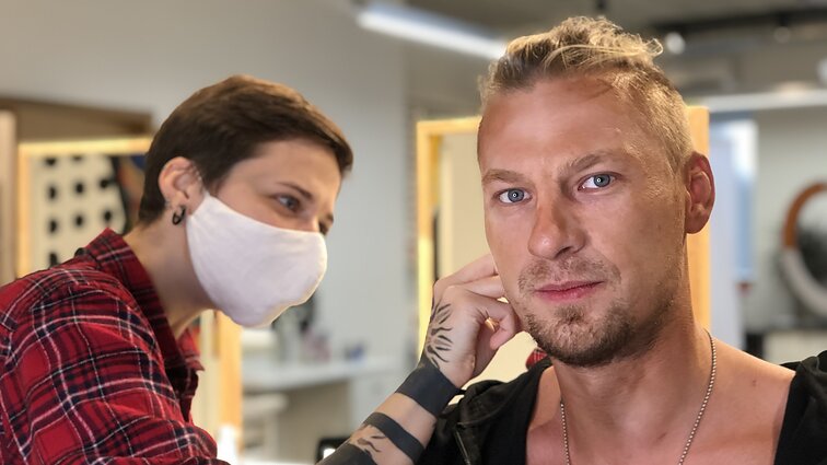 Justino Lapatinsko vaizdo klipo filmavimo akimirka