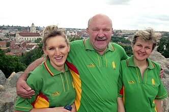 Lietuvos olimpiniai čempionai: Vida Vencienė, Danas Pozniakas ir Lina Kačiušytė
