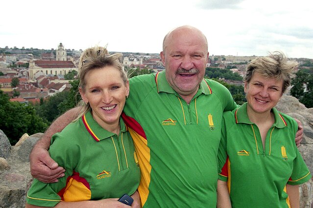 Lietuvos olimpiniai čempionai: Vida Vencienė, Danas Pozniakas ir Lina Kačiušytė