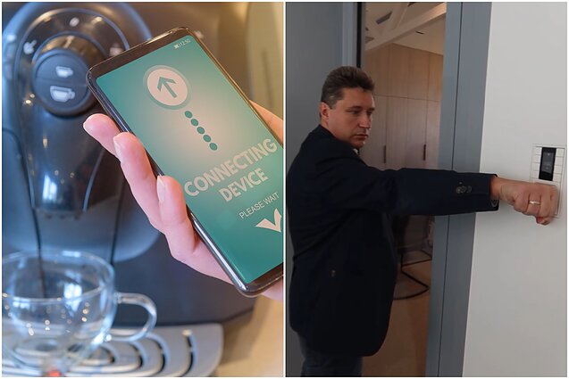Su išmaniuoju telefonu sujungtas kavinukas; Raimundas Skurdenis