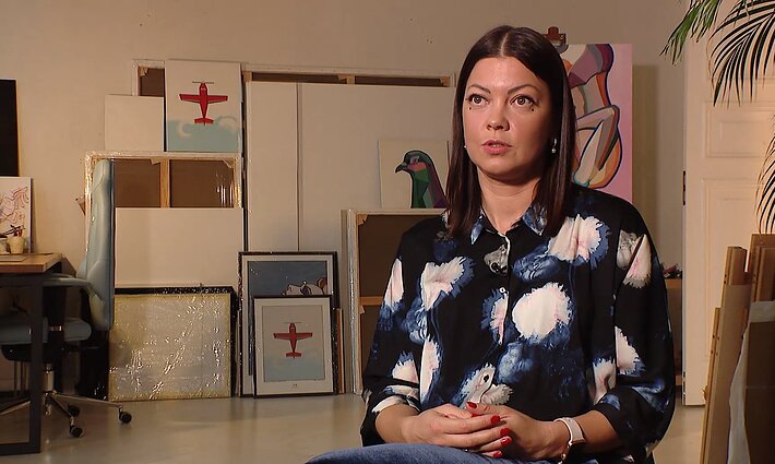 Menininkės Agnės Kišonaitės namuose nestinga meno kūrinių.