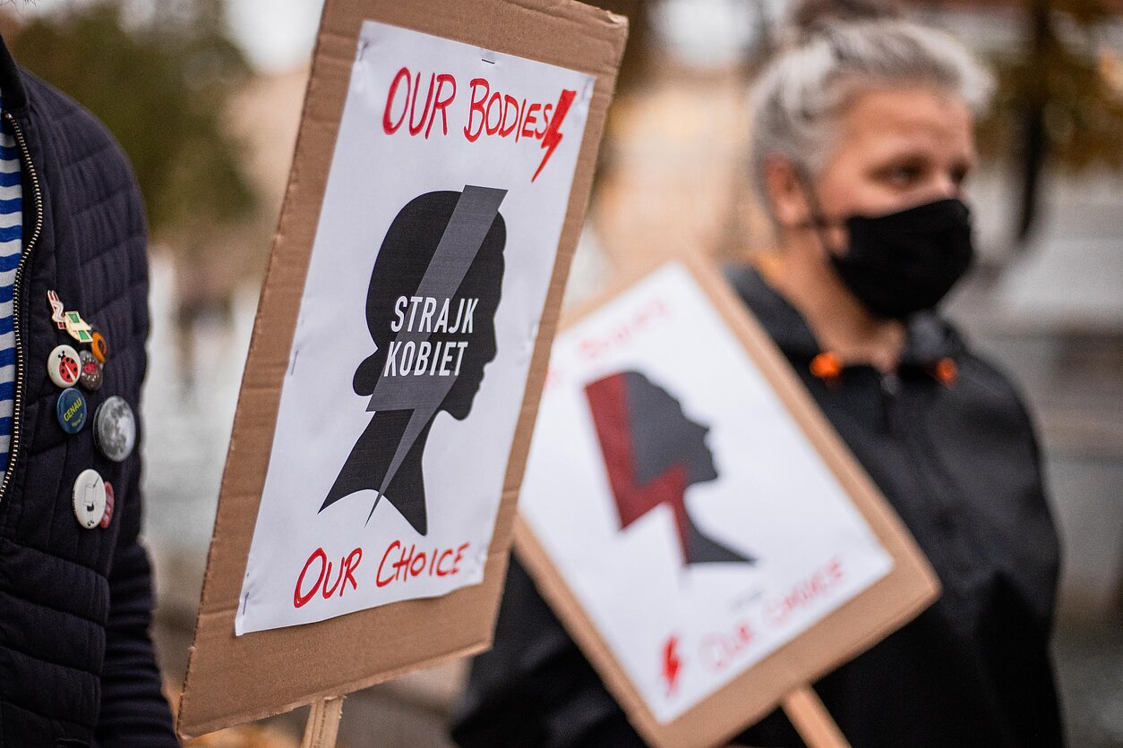 J. Stacevičiaus / LRT nuotr., Protestas prieš abortų griežtinimą Lenkijoje