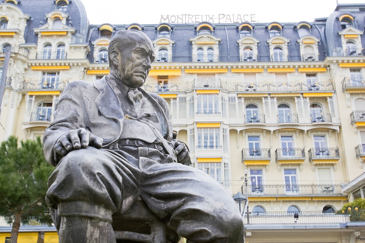 Vladimiro Nabokovo skulptūra Montrė, Šveicarijoje