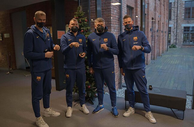 Tomas Masiulis, Šarūnas Jasikevičius, Darius Maskoliūnas ir Justinas Grainys