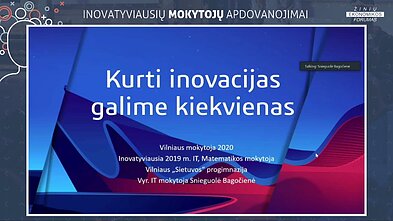 Inovatyviausių mokytojų 2020 apdovanojimo ceremonija Inovatyviausių mokytojų 2020 apdovanojimo ceremonija
