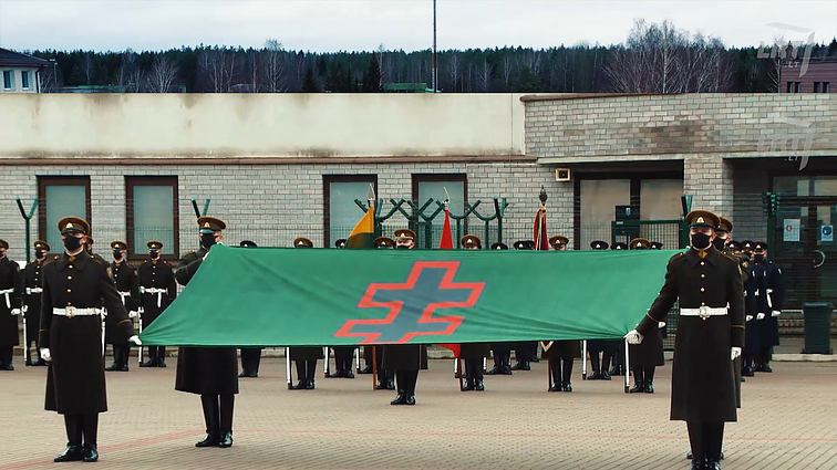 "Aitvarų" vėliavoje - partizanų skiriamasis ženklas