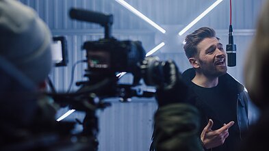 Jurijaus Veklenko klipo filmavimo akimirka
