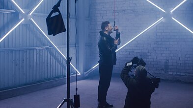 Jurijaus Veklenko klipo filmavimo akimirka