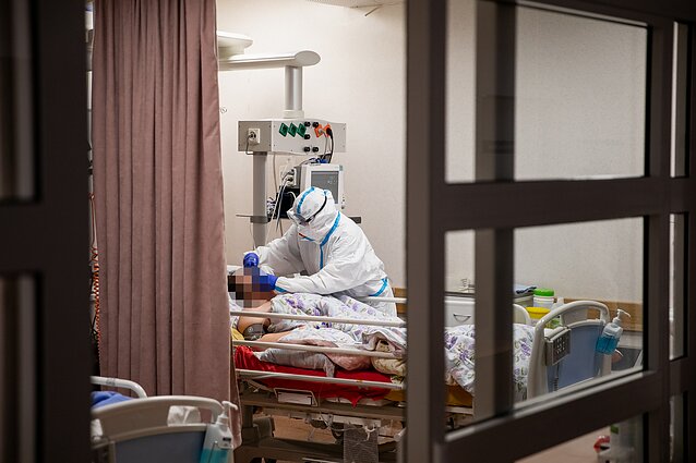 Medikai dirba Alytaus Stasio Kudirkos ligoninėje karantino metu