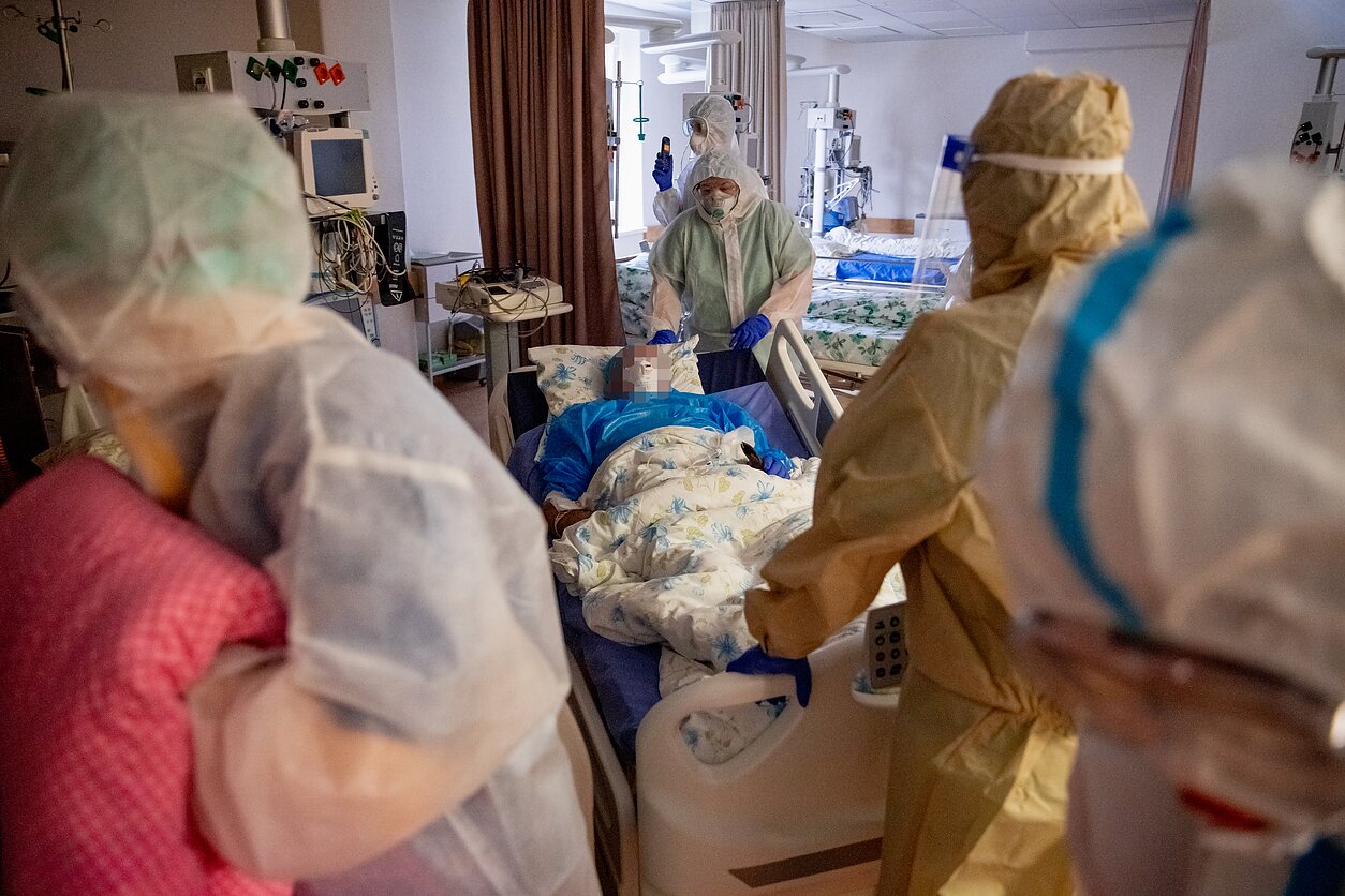 Medikai dirba Alytaus Stasio Kudirkos ligoninėje karantino metu