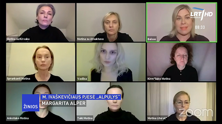 Žinios. „Zoom teatras“: įvyko antrasis seansas, kuriame skaityta Ivaškevičiaus pjesė „Alpulys“