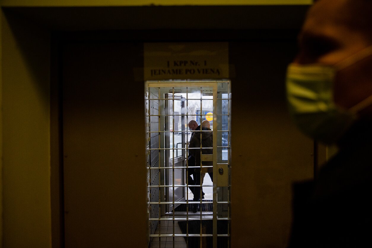 Entrance to the part of Vilnius Penitentiary where inmates live.