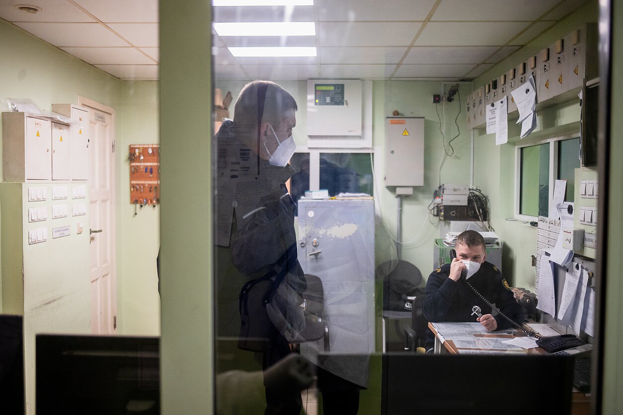 Guards at their post.