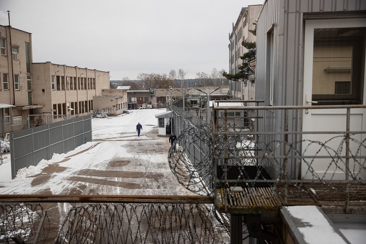 Courtyard of the Vilnius Penitentiary.