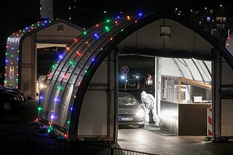 Koronaviruso mobilus patikros punktas Vilniuje