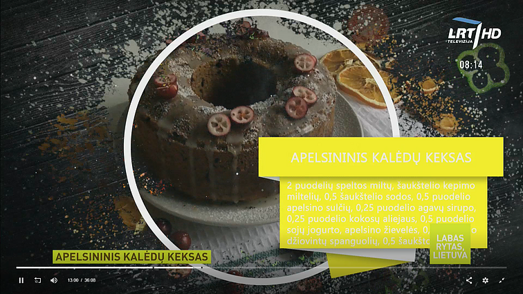 Labas rytas, Lietuva II d. Apelsininio Kalėdų kekso receptas, kuriuo gali mėgautis ir veganai