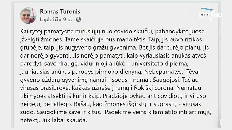 COVID-19 sergantis Vytautas Kvietkauskas: mano palatos draugas užgeso – jam padėti jau nebegalėjo