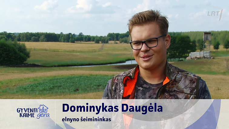 Dzūkijoje elnius ir danielius auginantis Dominykas Daugėla pasakoja apie savo ūkį.