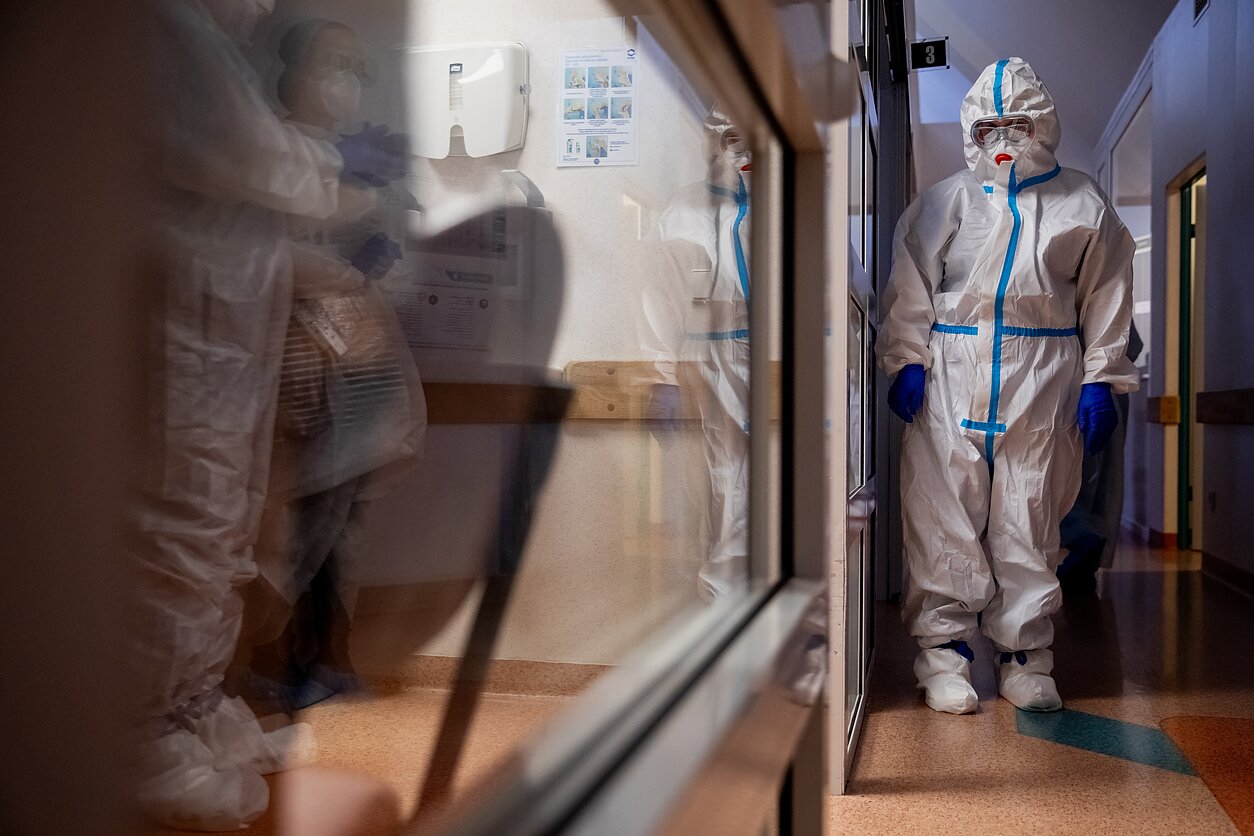 Medikai dirba Alytaus Stasio Kudirkos ligoninėje karantino metu