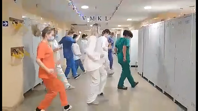 Vilniaus klinikinės ligoninės medikai priėmė „Jerusalema“ šokio iššūkį