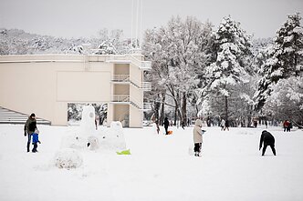 vilniečiai šeštadienį leido sniege