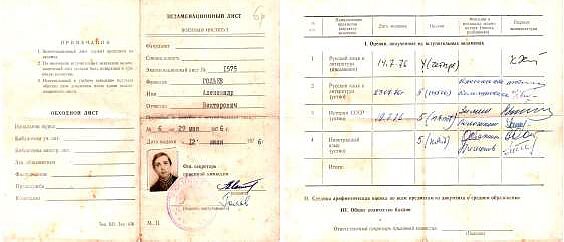 Studijų knygelė iš nutekintų prisiminimų