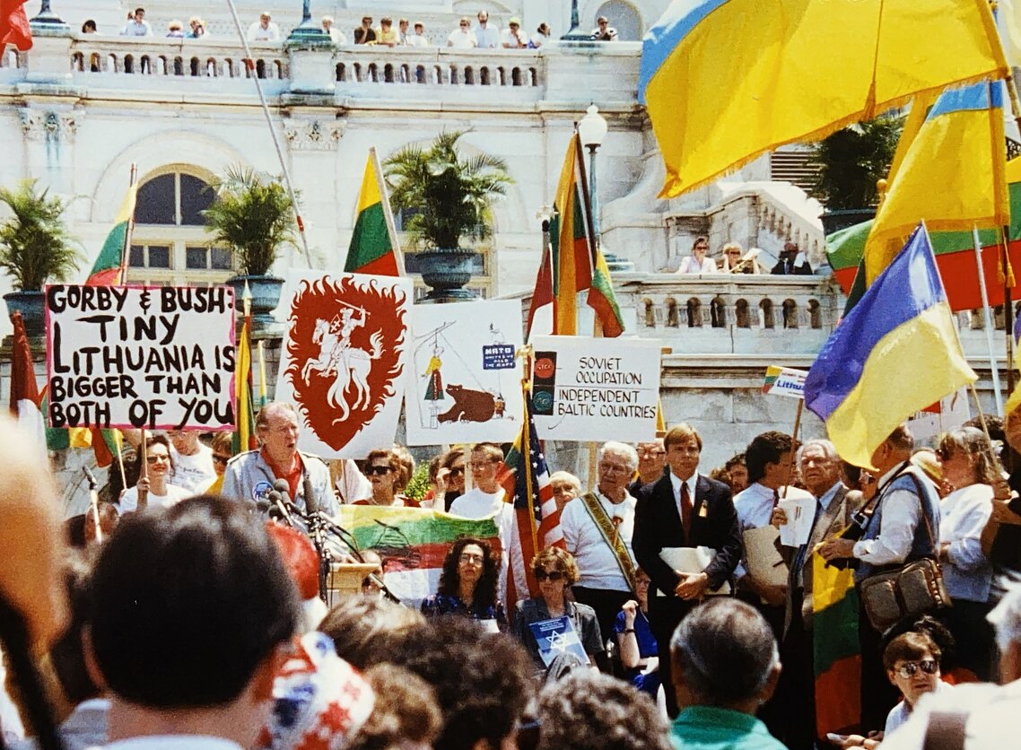 Demonstracija už Lietuvos nepriklausomybę prie JAV Kapitolijaus Vašingtone