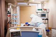 Medikai dirba Alytaus Stasio Kudirkos ligoninėje karantino metu