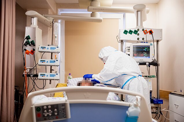 Medikai dirba Alytaus Stasio Kudirkos ligoninėje karantino metu