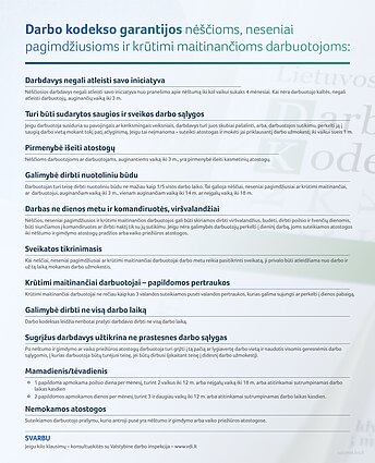 Darbo kodekso garantijos nėščiosioms Darbo kodekso garantijos nėščiosioms