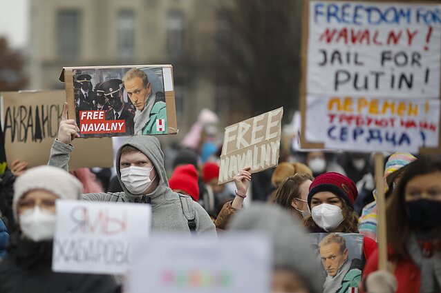 Aleksejų Navalną palaikantys protestai Rusijoje