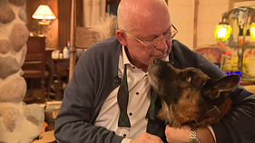 Kęstutis Vitkus su augintiniu