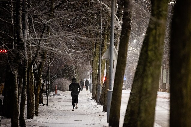 Žinios. Sinoptikai prognozuoja, kad sostinėje vakar prasidėjęs snygis tęsis dar porą parų