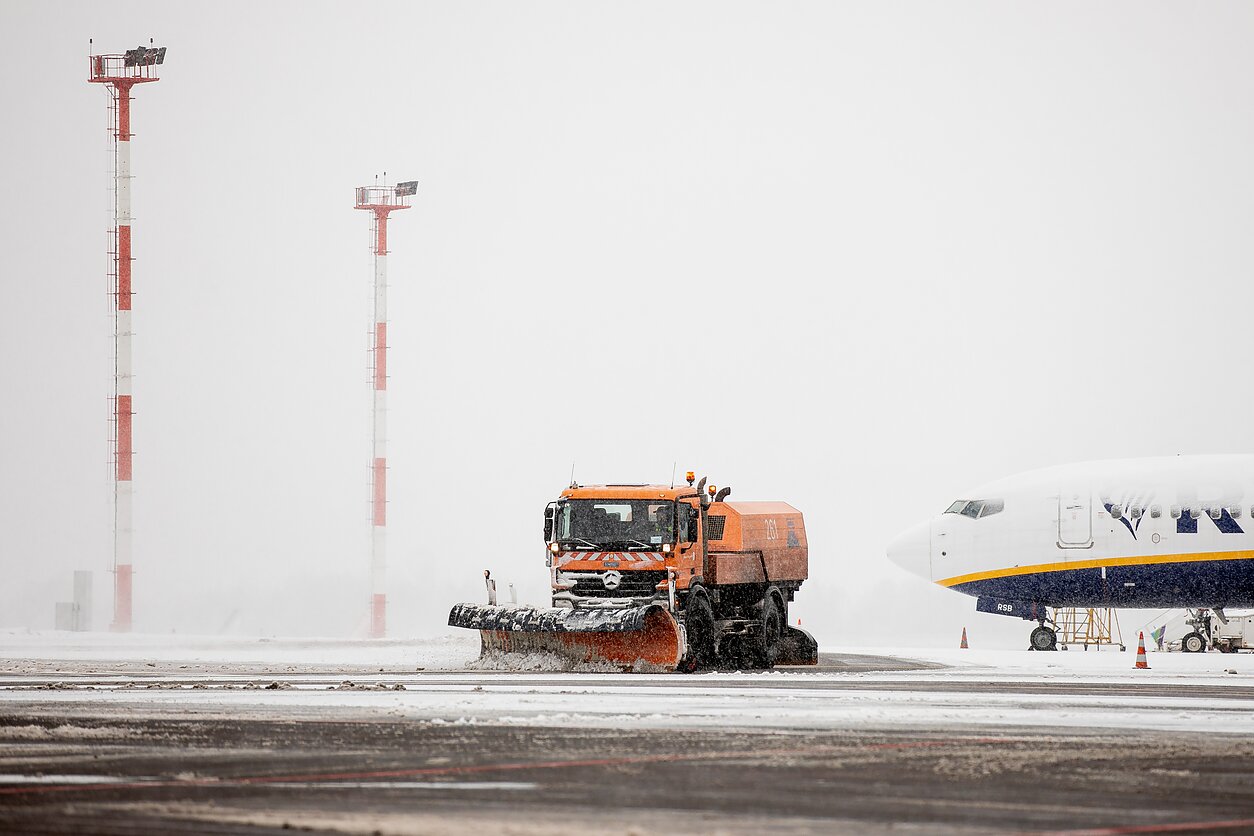Snow mower at Vilnius Airport