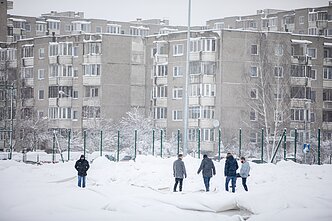 Subliuškęs Pilaitės futbolo maniežo kupolas Subliuškęs Pilaitės futbolo maniežo kupolas