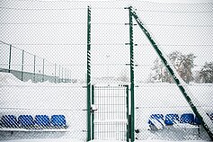 Subliuškęs Pilaitės futbolo maniežo kupolas Subliuškęs Pilaitės futbolo maniežo kupolas