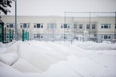 Subliuškęs Pilaitės futbolo maniežo kupolas Subliuškęs Pilaitės futbolo maniežo kupolas