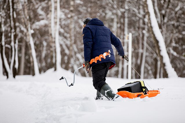 Žvejai, žiema, ledas, sniegas