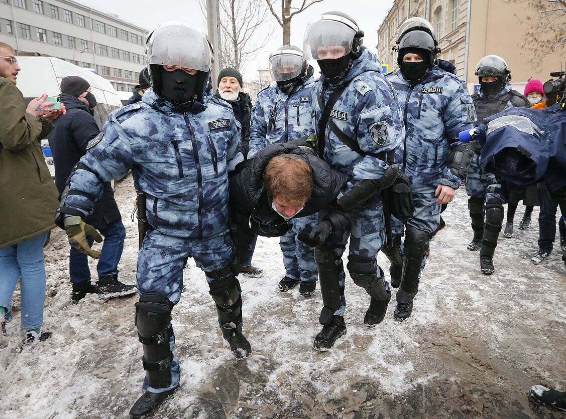 Aleksejų Navalną palaikantys protestai Rusijoje