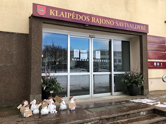 Protestas prie Klaipėdos rajono savivaldybės