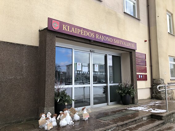 Protestas prie Klaipėdos rajono savivaldybės