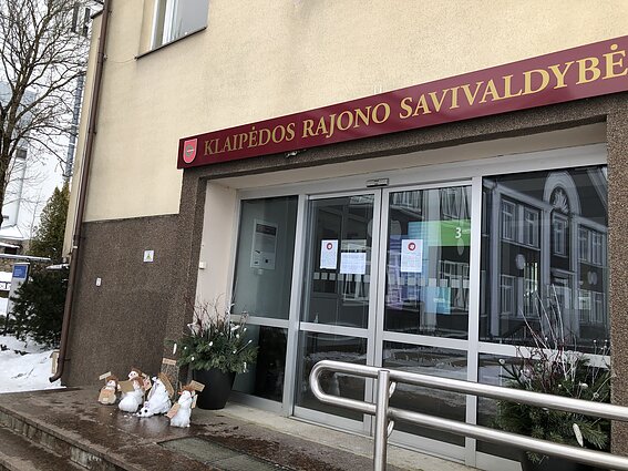 Protestas prie Klaipėdos rajono savivaldybės