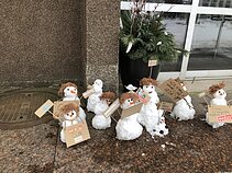 Protestas prie Klaipėdos rajono savivaldybės