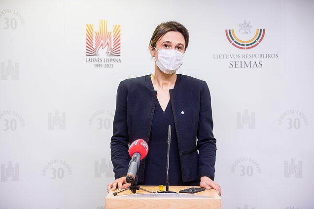 Speaker of the Lithuanian Parliament Viktorija Čmilytė-Nielsen