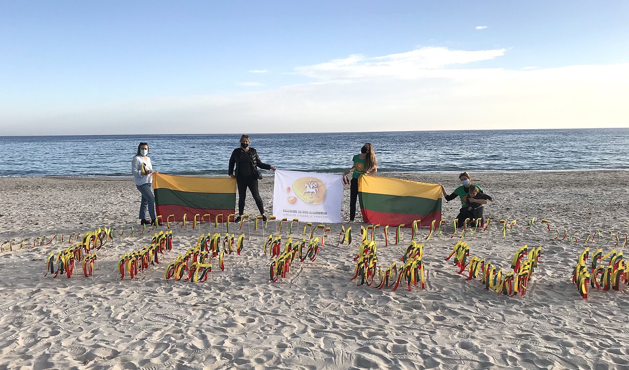 Italijos lietuvių akcijos akimirka