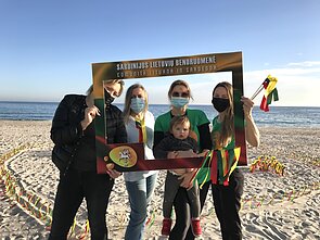 Italijos lietuvių akcijos akimirka