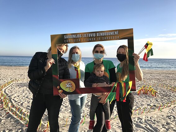 Italijos lietuvių akcijos akimirka