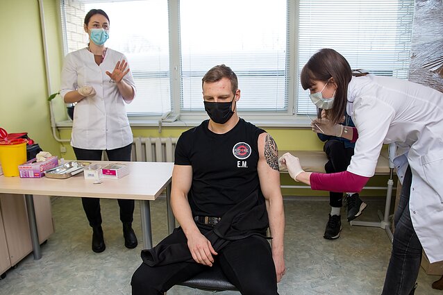 Sportas. Orai. Aukšto meistriškumo sportininkai šiandien gavo pirmuosius koronaviruso skiepus